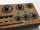 GRAM WEIGHT SET 8 pcs in WOOD w/ decor 1 gr to 200 grams KNOBBED — photo 3