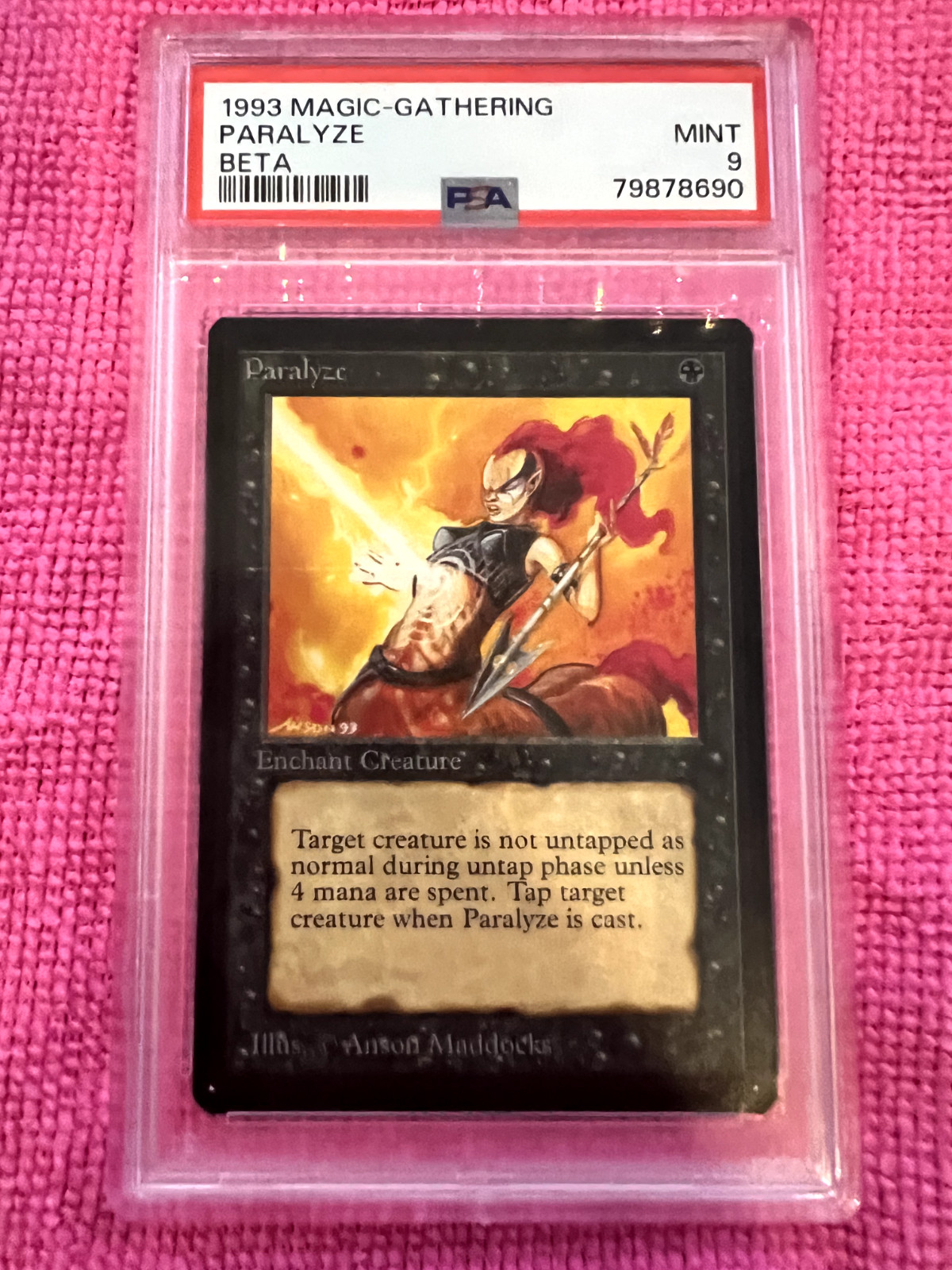 Magic the Gathering MtG Beta Paralyze PSA Graded 9
