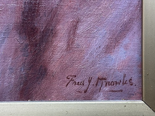 Antique Oil On Canvas Painting Of A Lady By Frederick James Knowles 1874-1931 - Picture 7 of 9