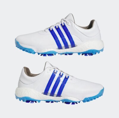 New Mens Adidas Tour360 22 Golf Shoes - Size 12 ( White & Blue