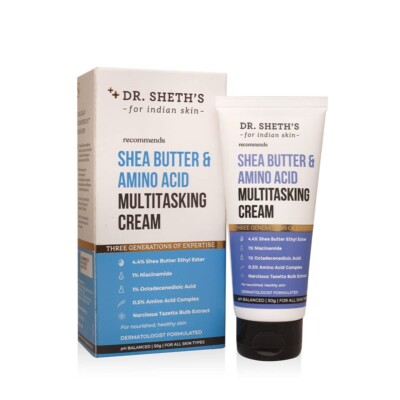 Dr. Sheth's 4.4% Shea Butter & 0.5% Amino Acid Multitasking Face Cream (Vegan)