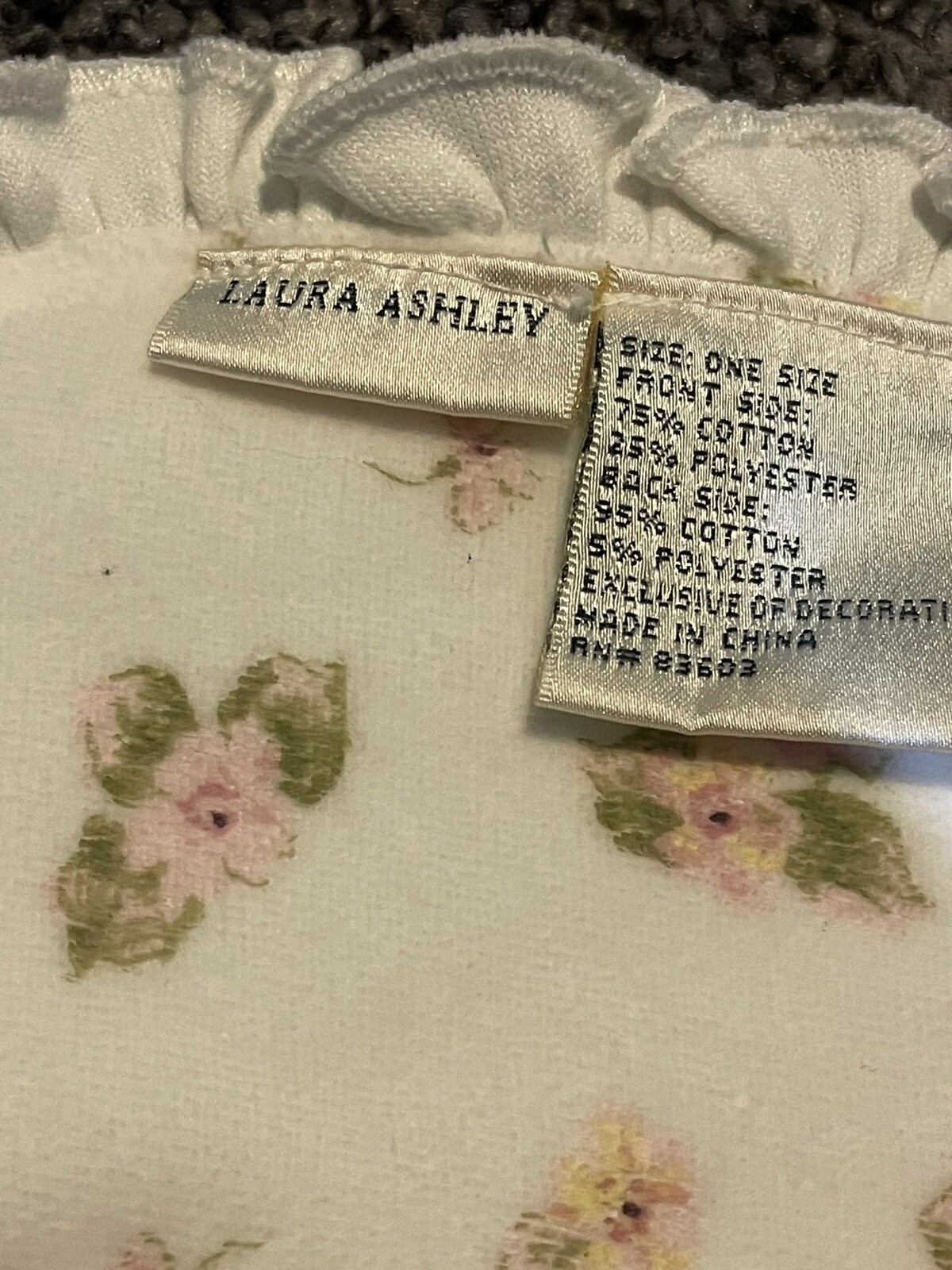 Laura Ashley White And Pink Floral Baby Blanket eBay