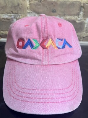Vintage 90s 2000s OAXACA baseball cap Mexico pink colorful