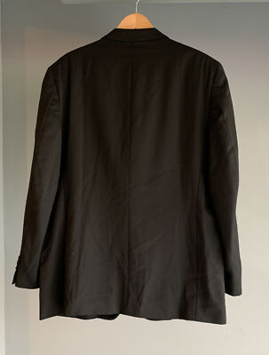 JONES OF NEW YORK MENS BLACK SUIT JACKET PANTS AND SUSPENDERS 38L