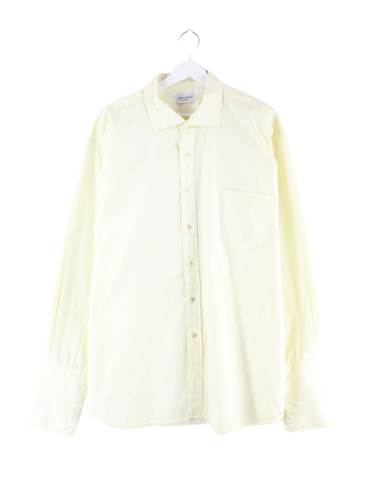 Yves Saint Laurent 90s camicia vintage gialla XXL uomo