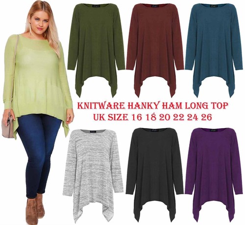 Womens Plus Size Knitwear Jumper Top 