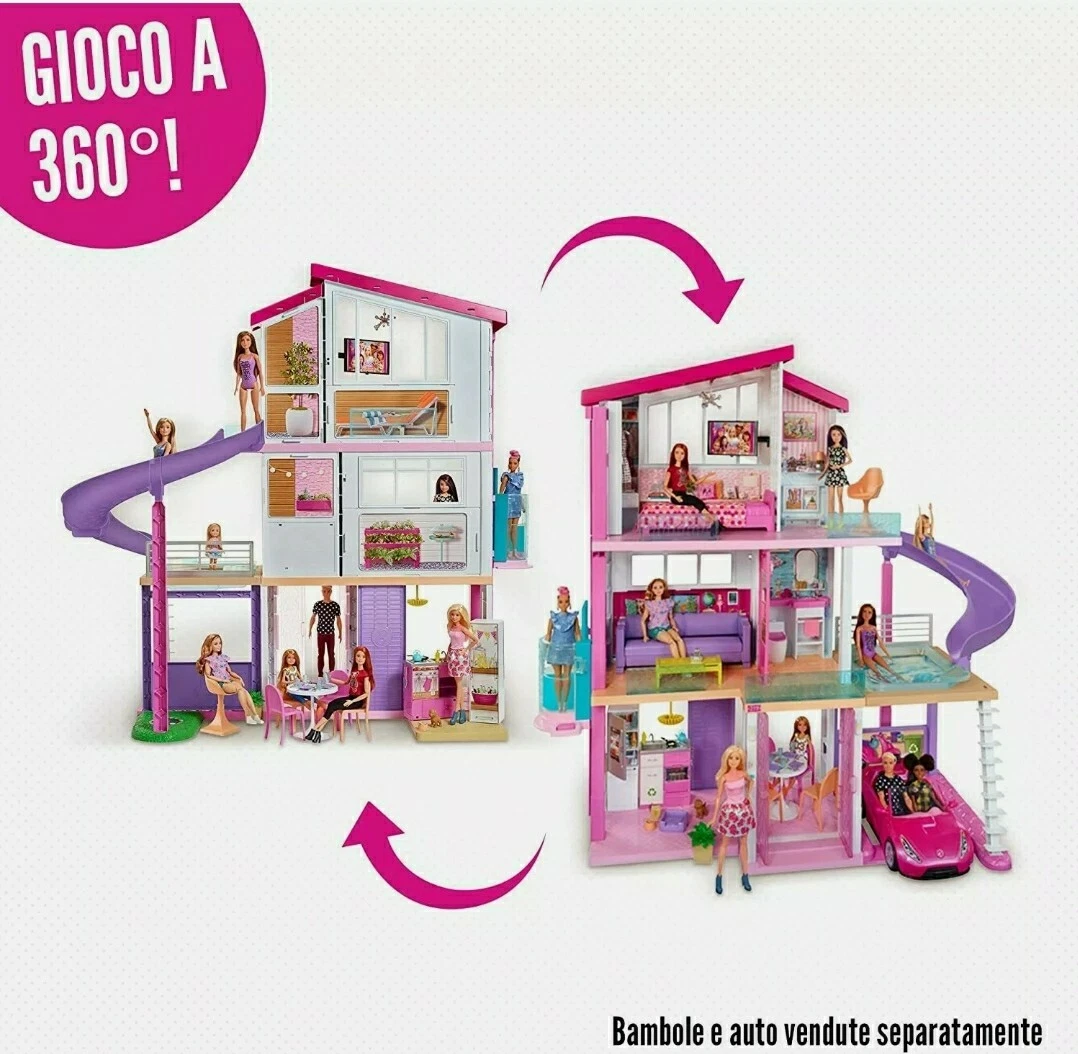 SET BARBIE CASA CON PISCINA + BAMBOLE