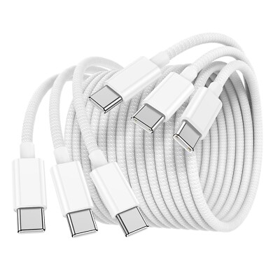 3-Pack USB-C to C 60W Charging Cable&Data Cord For Apple iPhone 15/16/17 Pro Max