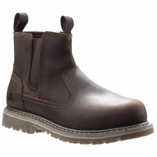 Womens Safety Dealer Boots Amblers AS101 Alice Steel Toe Cap Brown Work Shoes
