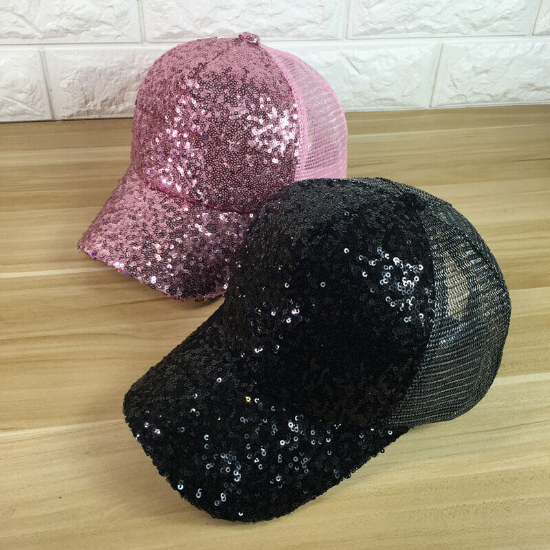 Gorra de béisbol con lentejuelas para sombrilla de verano para mujer