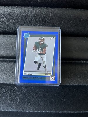 2021 Donruss Football Blue Press Proof Rated Rookie #261 Devonta Smith Eagles