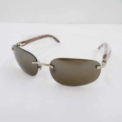 Cartier Wood Temple Sunglasses Brown s-l400.jpg main image 2