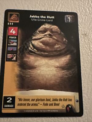 Young Jedi CCG - MODM - Jabba the Hutt #76 Rare