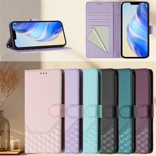 Color Leather Cat Wallet Phone Case for ZTE Blade A76 A56 A36 A73 A35 A75 Nubia - Picture 1 of 18