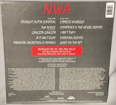 LP N.W.A Straight Outta Compton (180g RED VINYL, LTD ED, 2019) NEW