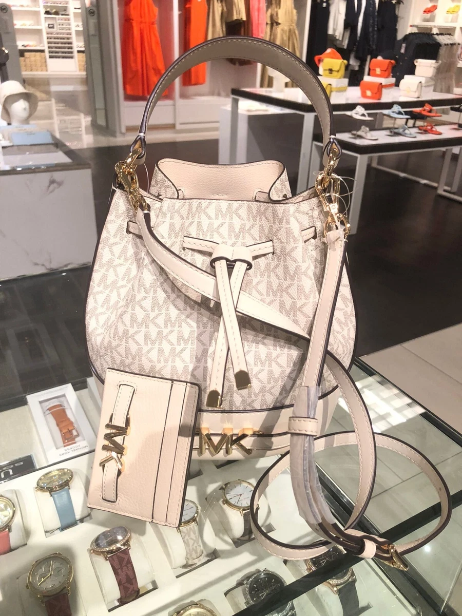 Michael Kors Reed MD Drawstring Bucket Messenger Handbag Purse