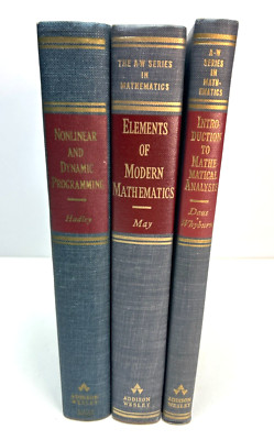 3 ADDISON WESLEY TEXTBOOKS Modern Mathematics, Nonlinear  / Dynamic Programming