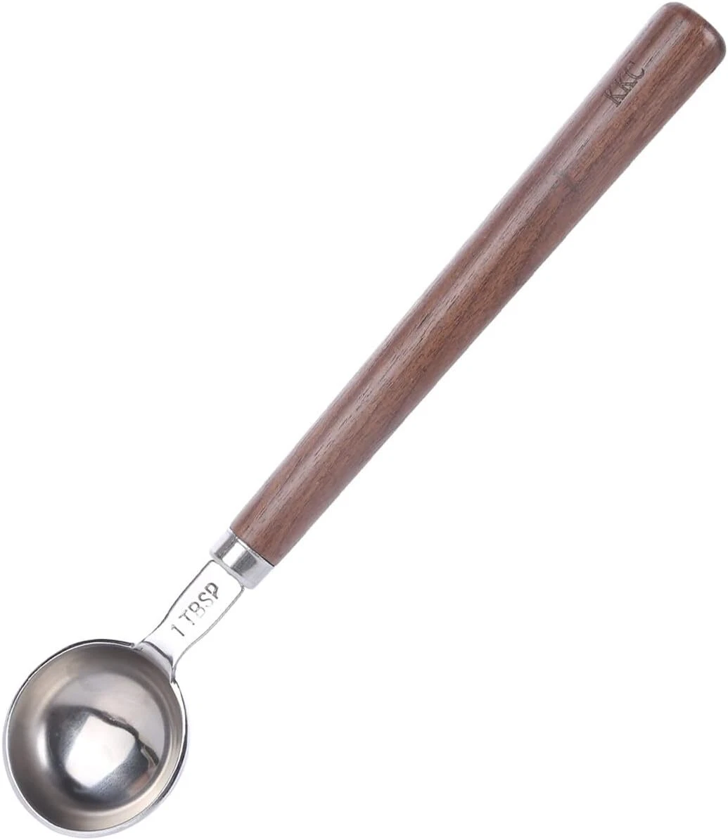 Wooden Long Handle Coffee Scoop for Ground Coffee 1 TablespoonLong Coffee Sco...
