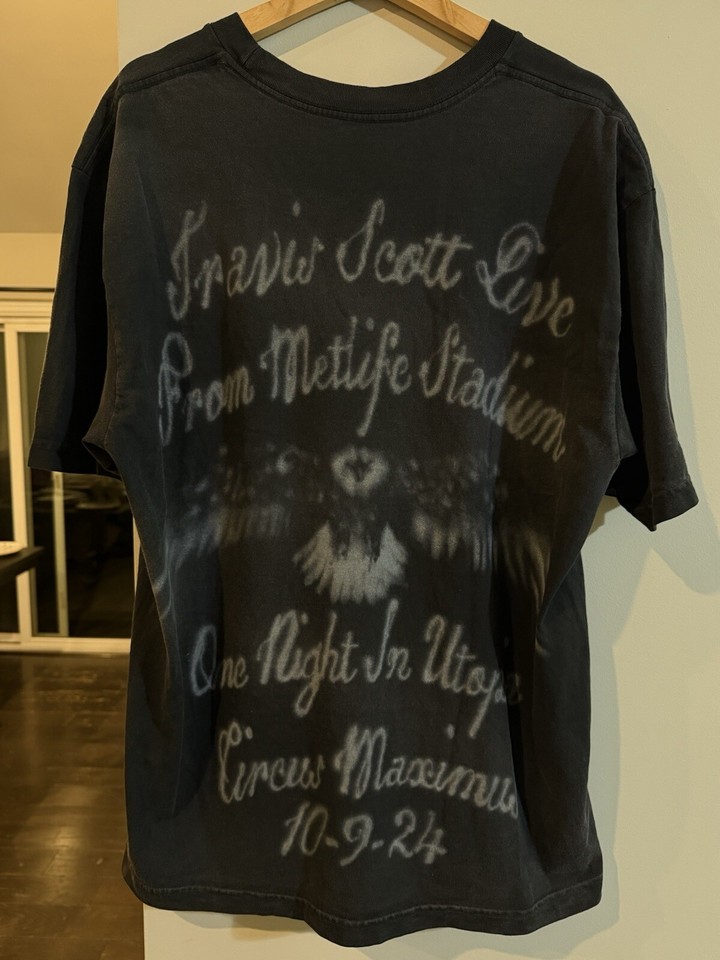 2024 Travis Scott Live MetLife Utopia Tour Merch XL Black Maximus NYC