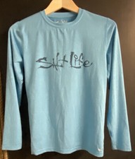 Salt Life Youth Medium Long Sleeve Fishing Shirt Sun Protection