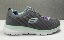 Skechers Womens Bountiful Brisk Stride, Gray/Mint