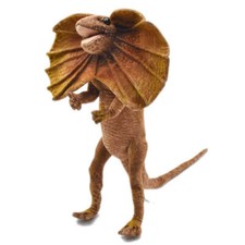 40cm Hansa Frilled Neck Lizard Plush Cuddly Realistic Stuffed Animal Toy