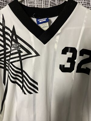 Vintage Umbro Jersey #32 Mens Size XLarge Made In USA White