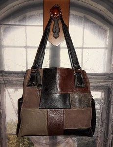 fossil suede purse