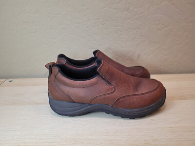 LL Bean Comfort Mocs Mens Size 7.5 M Brown Leather (READ DESC)