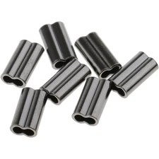 Copper Double Barrel Fishing Crimp Sleeves Tackle Line Tube Connector 0.8-2.5mm