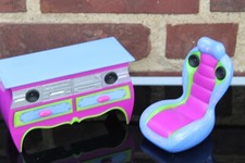 BARBIE DESIGN MÖBEL K13 WOHNZIMMER SESSEL SITZ SCHRANK KOMMODE SIDEBOARD RARITÄT