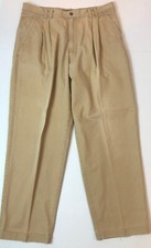 vtg Dockers Actual 36x30 Pleated Beige Weatherworn Relaxed Faded