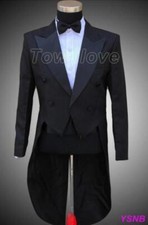 Formal Wedding Tuxedo Jackets Tails Coats Blazers Party Suit Pants Stylish Men