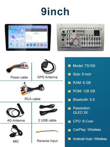 1DIN Android13 360 Panorama Autoradio 7/9/10 Zoll Universal Host Player Topway - Bild 47 von 50