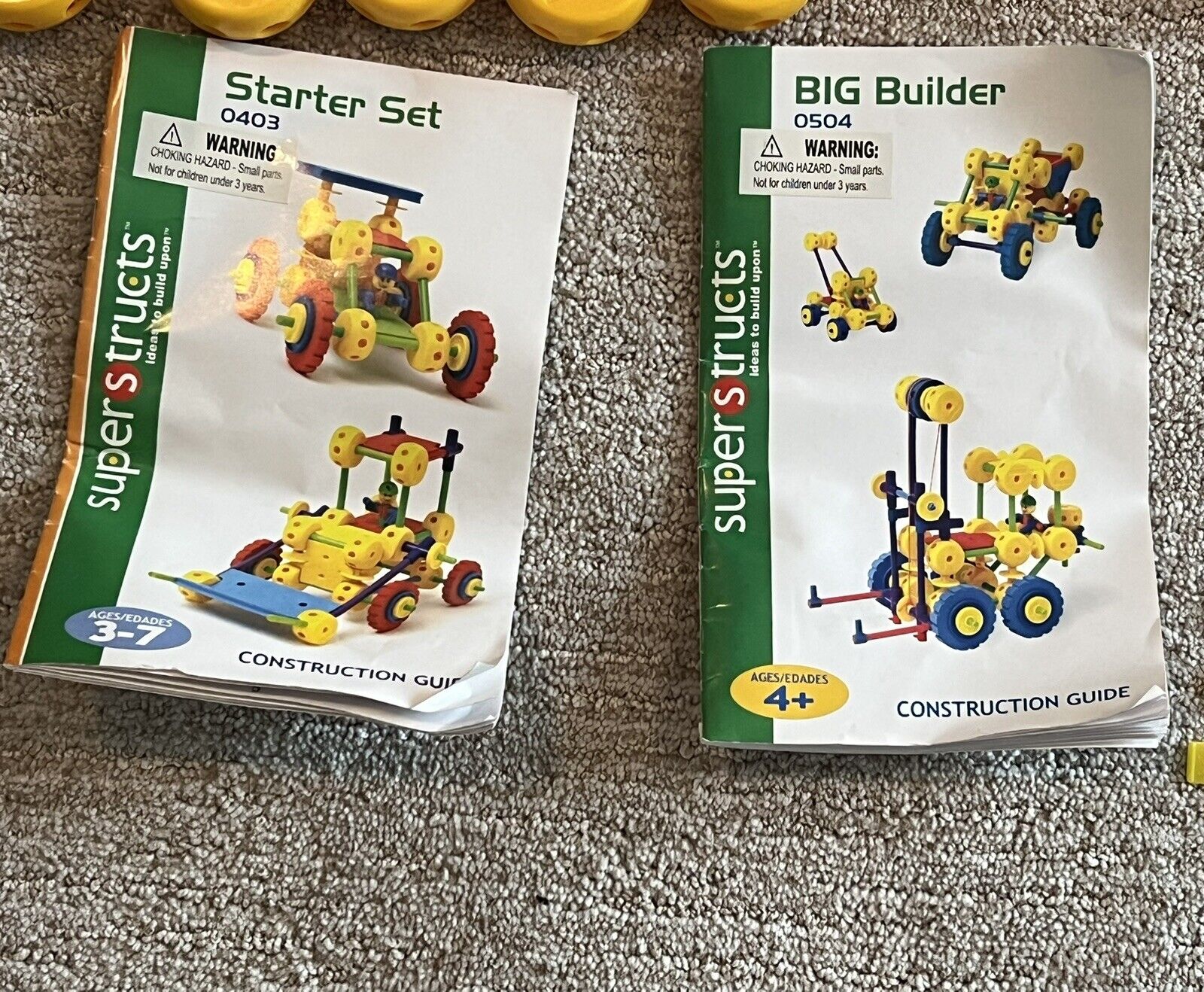 SUPERSTRUCTS BIG Builder 0504 & Starter Set 0403 Construction Set 221 Pieces