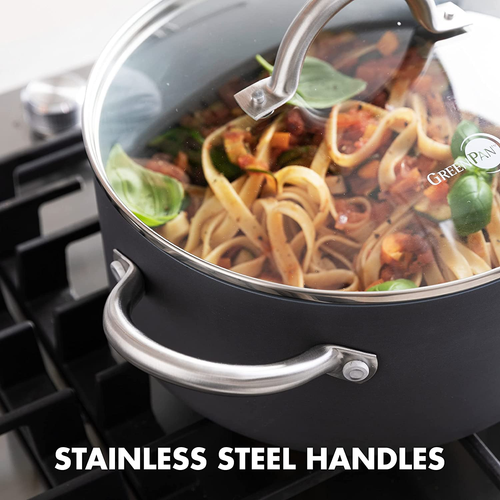 Greenpan Lima Hard Anodized 5QT Stock Pot with Lid, Healthy Ceramic Nonstick, PF - Picture 5 of 12