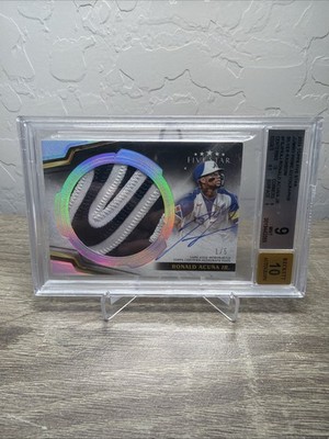 2024 Topps Five Star Ronald Acuna Jr. Game Used Jumbo Patch Auto /5 BGS 9/10