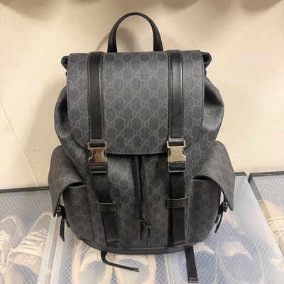 GUCCI GG Black Large Supreme Backpack Style 792080