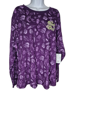Disney Villains Purple Graphic Top Evil Queen Maleficent Ursula NWT Disneycore