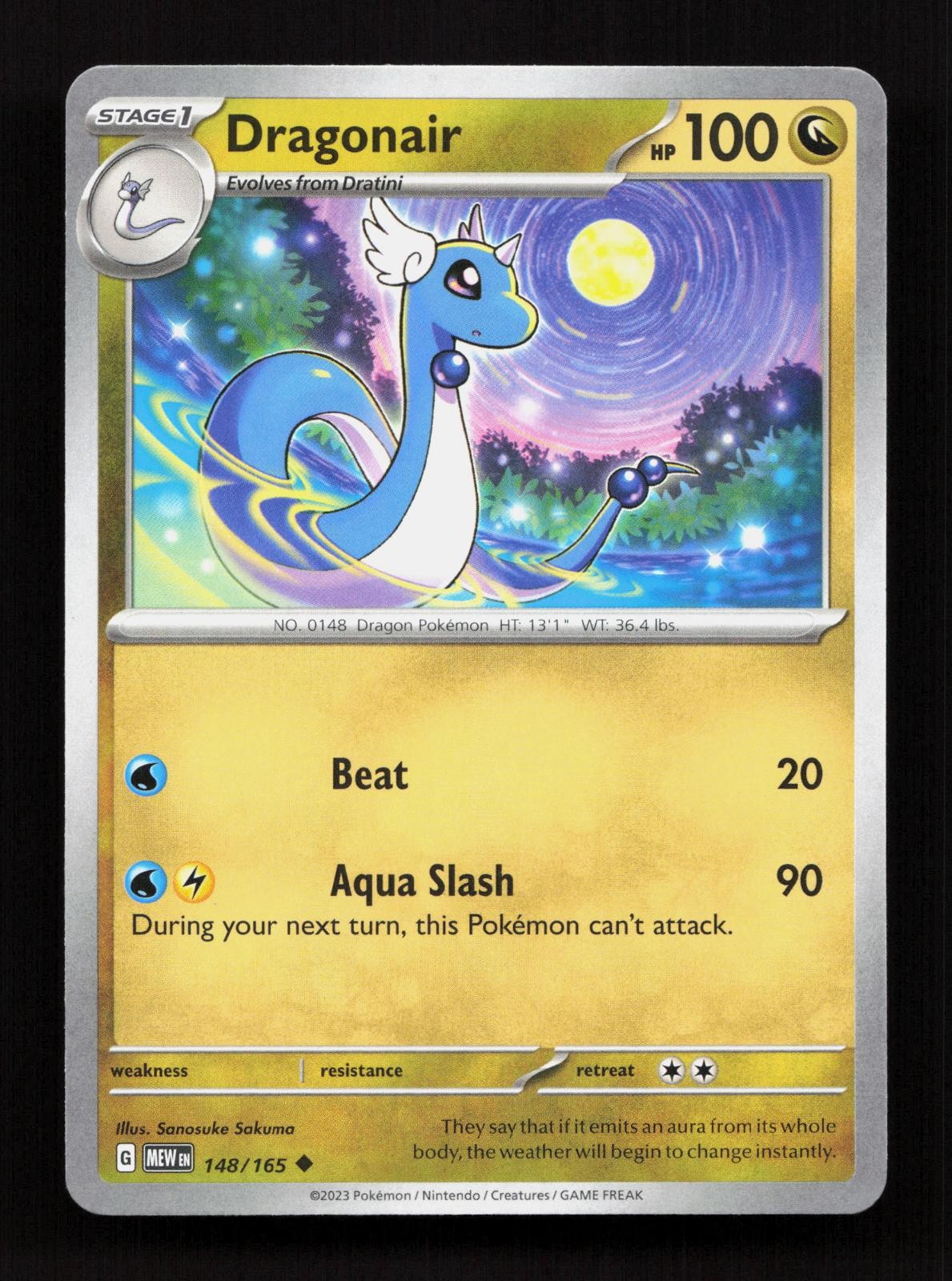 Dragonair 148/165 151 Uncommon Pokemon LP