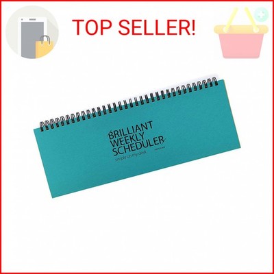 PAPERIAN Brilliant 2021 Blue Wirebound Undated Weekly Planner Pad Scheduler (12