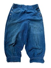 Vtg 40s corduroy Pants 30 side snap 50s