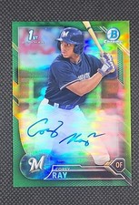 2016 Bowman Draft Chrome GREEN REFRACTOR AUTOGRAPHS #/99 Corey Ray #CDA-CR ⚾️⚾️
