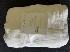 Full/Queen Cotton Slub Blanket Natural - Casaluna