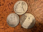 3 Coin Lot Seated Liberty Half Dollars worn 1855-O Arrows 1857 1876-CC US Silver