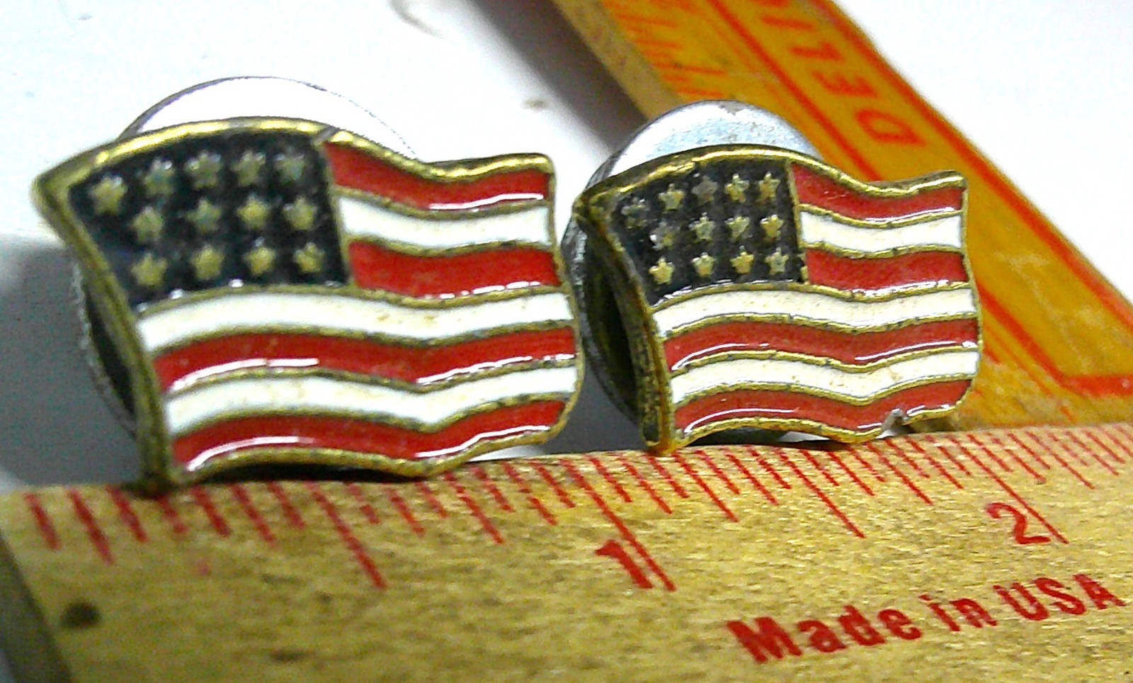 2-flag license plate bolts collectible motorcycle car truck rat-rod accessory 2