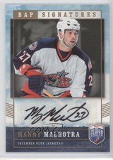 2006-07 Upper Deck Be a Player Signatures Manny Malhotra #MA Auto 4f1