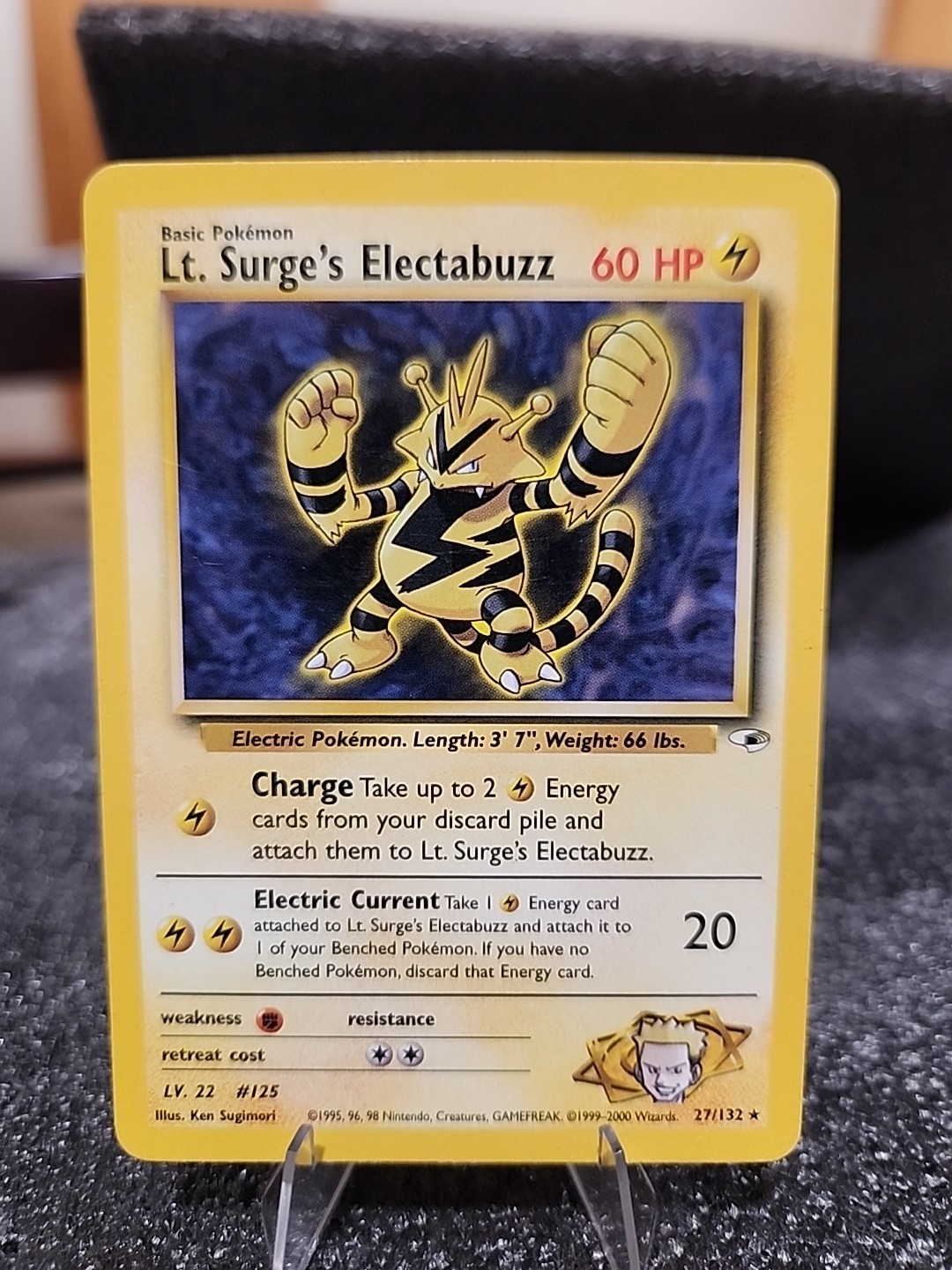 Pokémon TCG Lt. Surge's Electabuzz Gym Heroes 27/132 Unlimited Rare