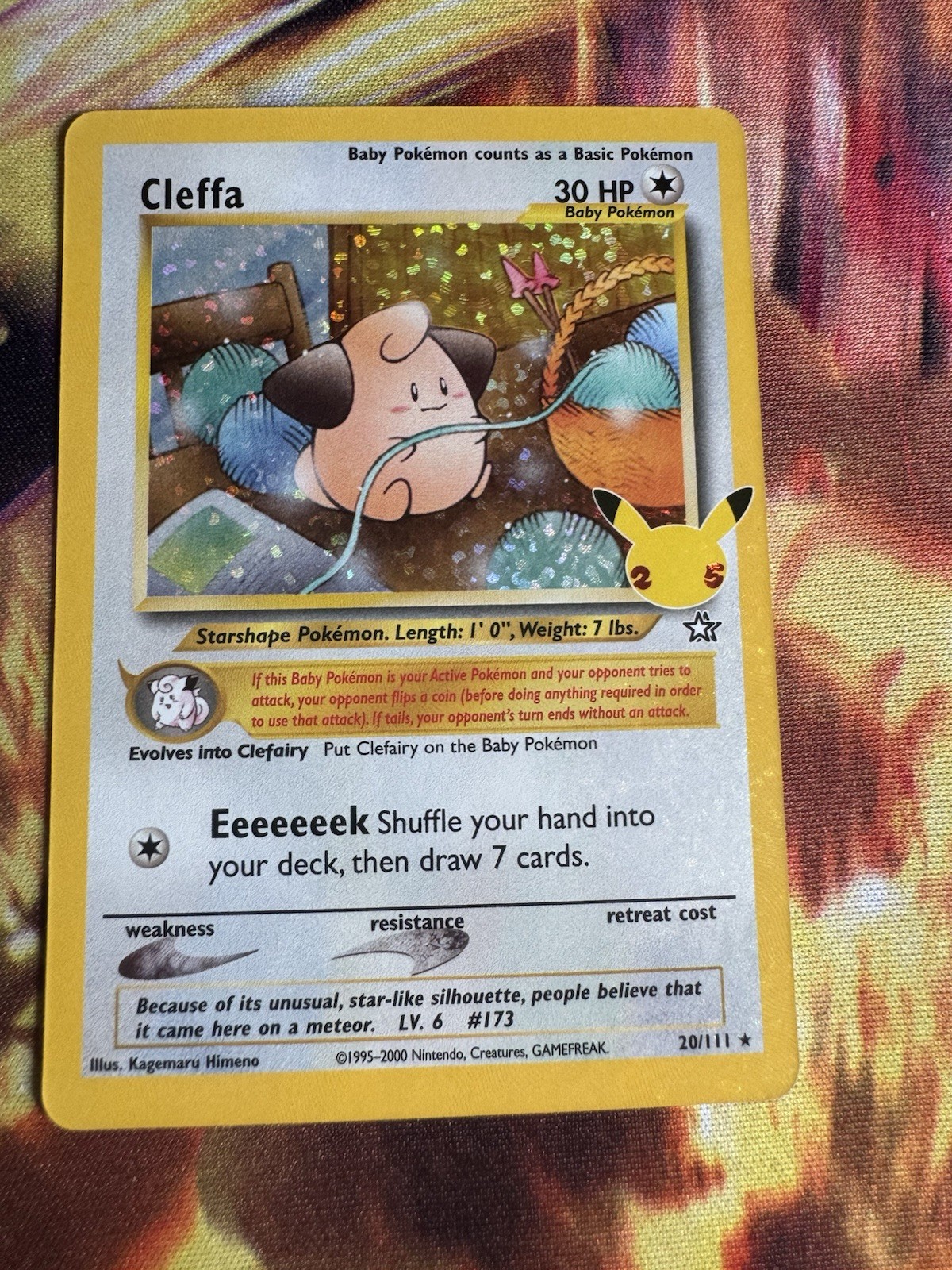 Cleffa 20/111 Celebrations: Classic Collection Holo Rare NM Pokemon TCG