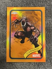2025 Topps Chrome Marvel Carnage Orange Refractor Card #173 /25